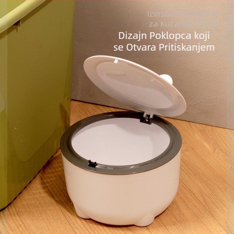 Mala kanta za smeće za kućne ljubimce, kanta za mačji posip protiv okretanja kućnih ljubimaca, čišćenje, dezodoriranje s poklopcem, pribor za kante za smeće za pse