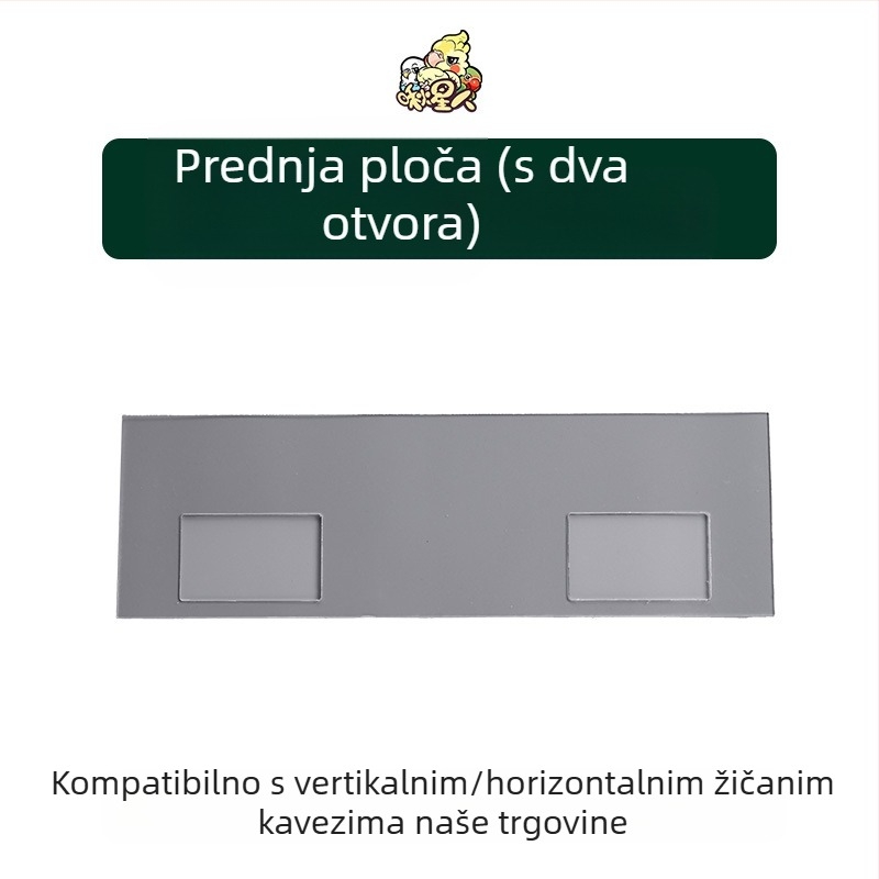 Miyagi Parrot Pribor za ptice, Daquan gornji stalak za pohranu, koloturna stanica, šipka, kutija za hranu, prozirna ploča, ekskluzivna pregrada