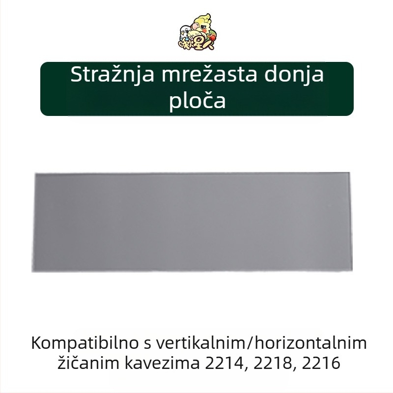 Miyagi Parrot Pribor za ptice, Daquan gornji stalak za pohranu, koloturna stanica, šipka, kutija za hranu, prozirna ploča, ekskluzivna pregrada