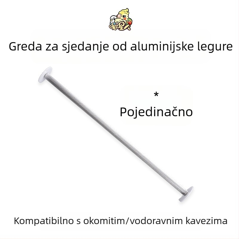 Miyagi Parrot Pribor za ptice, Daquan gornji stalak za pohranu, koloturna stanica, šipka, kutija za hranu, prozirna ploča, ekskluzivna pregrada