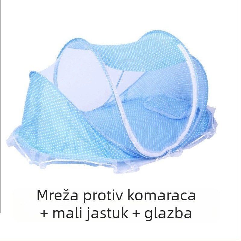 K dječja sklopiva mreža protiv komaraca s jastukom za spavanje, jastuk protiv komaraca, krevet, trodijelni set, glazbeni set, proizvođači mreža protiv komaraca za djecu od 0-3 godine