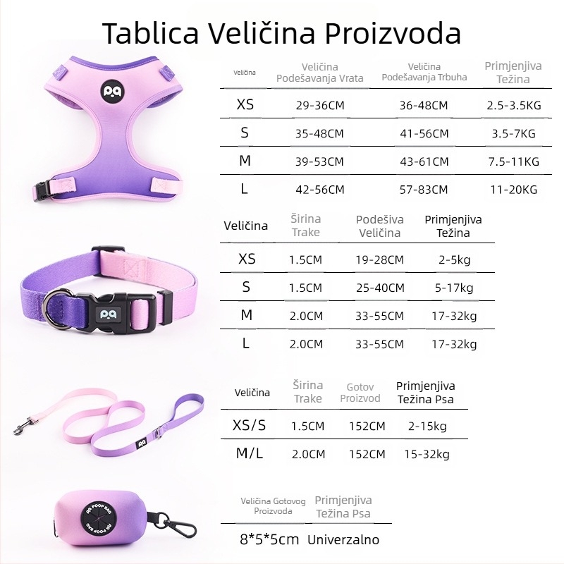 Prekogranični remen za vučno uže za pse, ogrlica za pse, prsni remen, odijelo, veleprodaja potrepština za kućne ljubimce po narudžbi