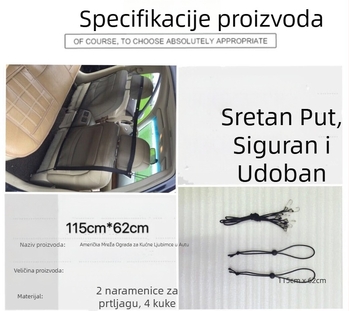Amazon USA Station Najprodavanija mreža za izolaciju kućnih ljubimaca u automobilu, zaštitna mreža za kućne ljubimce na stražnjem sjedalu, sigurnosna mreža za pse s preprekama