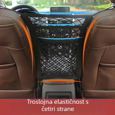 Mrežasti džep između autosjedalica Troslojni mrežasti džep za pohranu između sjedala Mrežasti džep za pohranu u automobilu Mrežasti džep za pohranu u automobilu