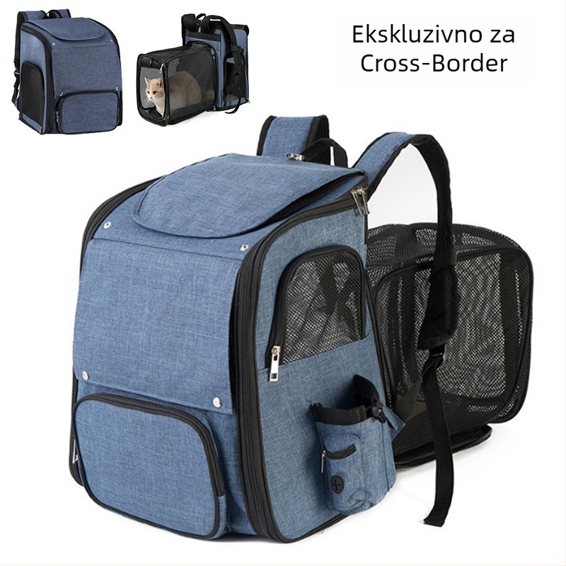 Promocijska torba za mačke Veleprodaja Qisheng torba za mačke proširuje se ruksak za kućne ljubimce Prijenosna sklopiva torba za mačke proširuje se torba za kućne ljubimce
