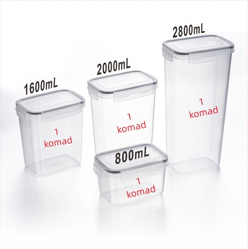 Zadebljani PP zatvoreni spremnik velikog kapaciteta za žitarice prehrambene kvalitete, kutija otporna na vlagu, prozirna kanta za pohranu