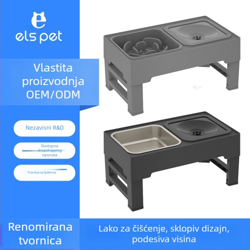 Zdjela za hranu za kućne ljubimce zdjela za pse od nehrđajućeg čelika pribor za kućne ljubimce Slow Food Bowl hranilica sklopiva zdjela za piće zdjela za pse kućni pribor za jelo