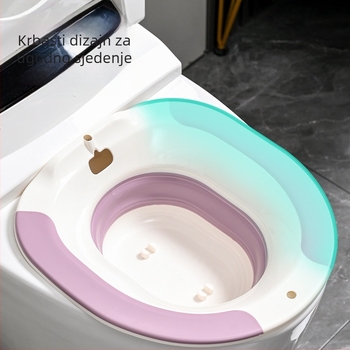 Kućanski bide sklopivi WC umivaonik za trudnice zadebljani umivaonik za čišćenje hemoroida za muškarce i žene bez čučnjeva, umivaonik za čišćenje prdeža, mjesečev umivaonik