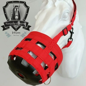 Konjska oprema, konjička oprema, brnjica za konje, protiv grizenja, mekana gumena brnjica za konje protiv pucanja, kavez za konje protiv jedenja trave