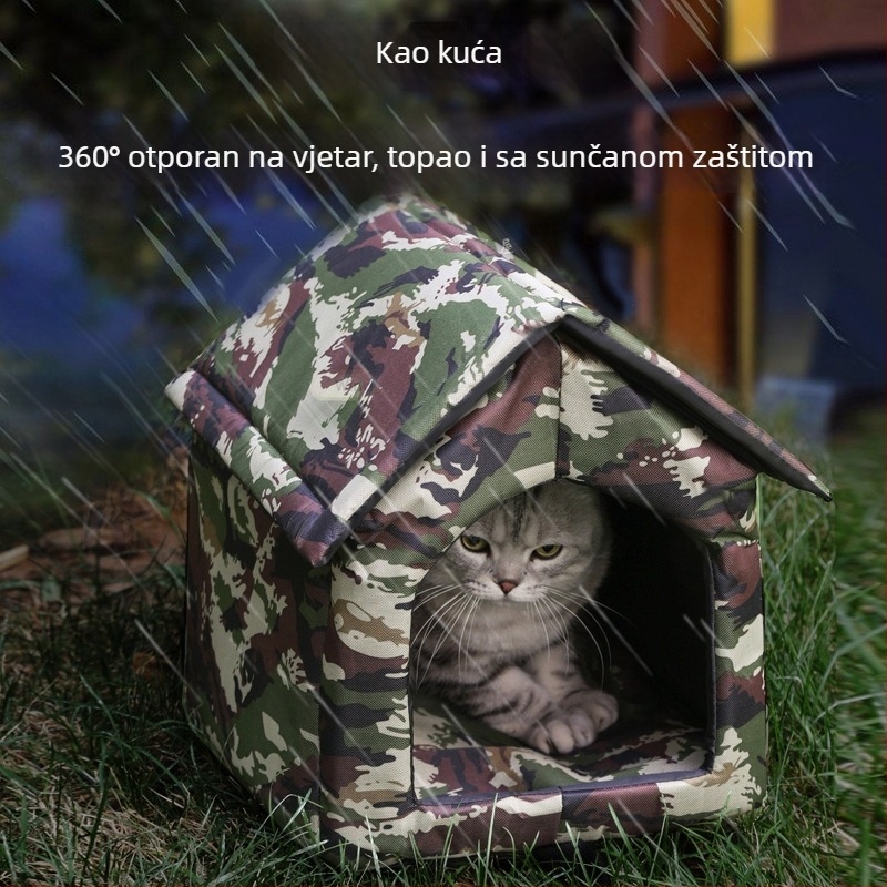 Gnijezdo za lutalice, vanjsko gnijezdo, vodootporno gnijezdo za mačke, toplo, otporno na vjetar i kišu, jednostavno zadebljano gnijezdo za pse, gnijezdo za izbjegavanje kućnih ljubimaca