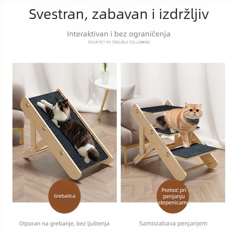 Stalak za penjanje za mačke, stepenice za kućne ljubimce, stepenice za krevet za mačke i pse, neklizajuće ljestve za penjanje, nagib za male stare pse, vanjska trgovina, prekogranična trgovina