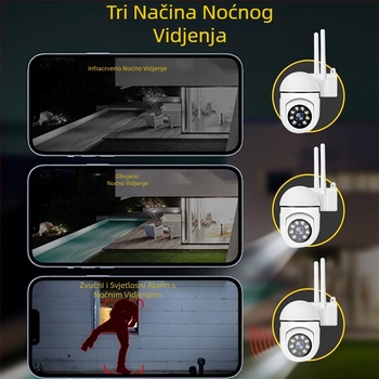 Prekogranična popularna A7 bežična Wifi kamera od 360 stupnjeva, automatska noćna vizija, daljinski upravljač za unutarnju i vanjsku sigurnosnu interfonsku kameru