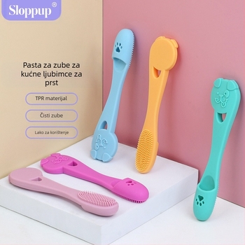 Četkica za zube za kućne ljubimce, Krevetić za pseće prste, Četkica za zube za štence, Četkica za zube za mačke, Oprema za pse i mačke, Antibakterijska