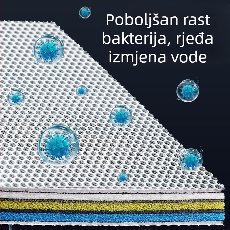 15D filter za akvarij, pamučni, visoke gustoće, zadebljani filter, pamuk, bez ljepila, pranje, nije trula voda, kemijska kvaliteta pamuka, akvarij