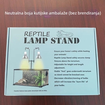 Tvornički izravni dvostruki kukasti stalak za podnu lampu za kućne ljubimce s podesivim stalkom za biljnu lampu, nosač za sjenilo za kućne ljubimce