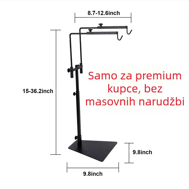 Tvornički izravni dvostruki kukasti stalak za podnu lampu za kućne ljubimce s podesivim stalkom za biljnu lampu, nosač za sjenilo za kućne ljubimce