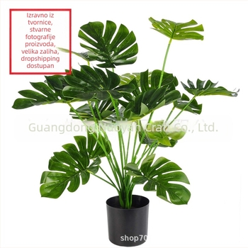 Vruće prodavano proljetno i ljetno novo simuliranje kornjačinog lišća, biljka za uređenje okoliša, unutarnja bionička zelena biljka, lažno drvo u saksiji, ukras za dnevni boravak