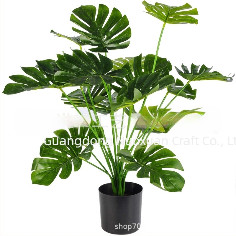 Vruće prodavano proljetno i ljetno novo simuliranje kornjačinog lišća, biljka za uređenje okoliša, unutarnja bionička zelena biljka, lažno drvo u saksiji, ukras za dnevni boravak