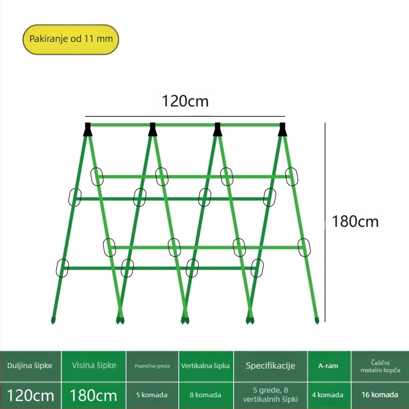 [Su Su Su] Stalak za penjanje za krastavce, štap za grah, stalak za rajčice, povrće, stalak za povrće, potpora za biljke