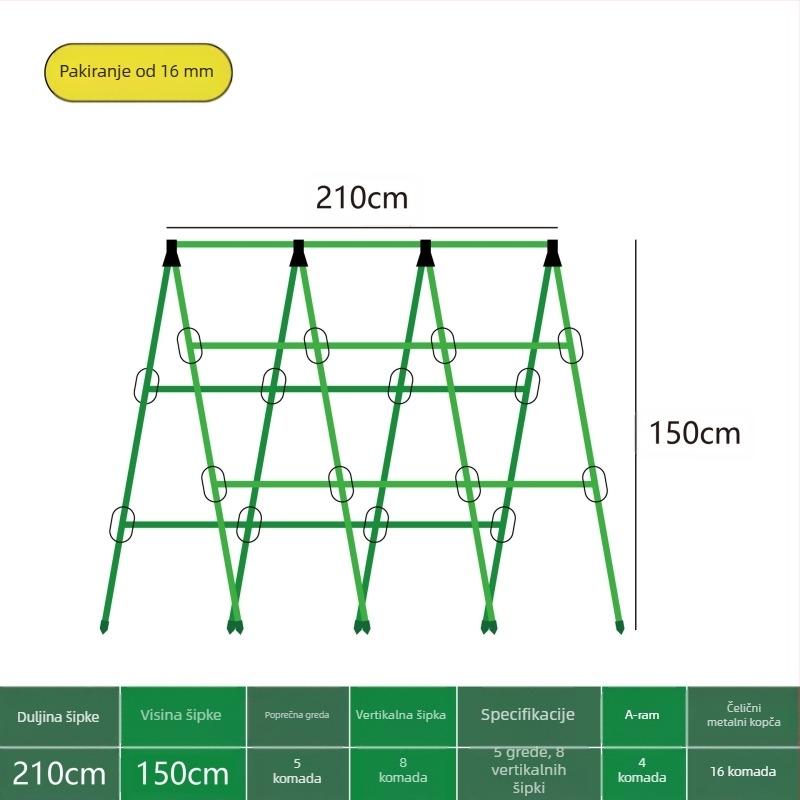 [Su Su Su] Stalak za penjanje za krastavce, štap za grah, stalak za rajčice, povrće, stalak za povrće, potpora za biljke