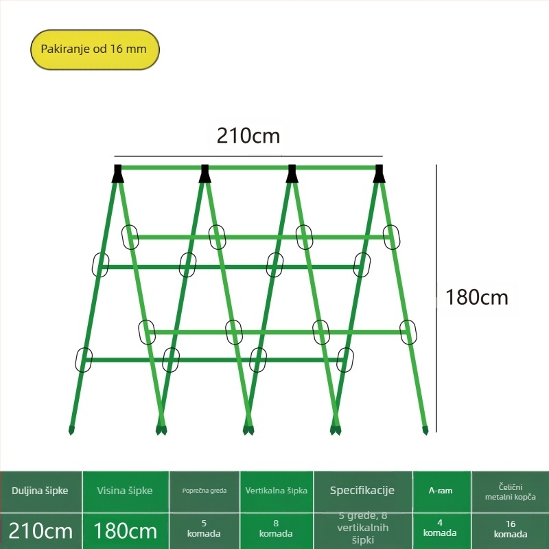 [Su Su Su] Stalak za penjanje za krastavce, štap za grah, stalak za rajčice, povrće, stalak za povrće, potpora za biljke
