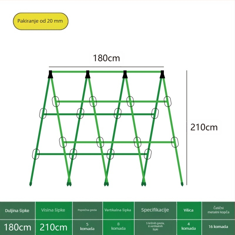 [Su Su Su] Stalak za penjanje za krastavce, štap za grah, stalak za rajčice, povrće, stalak za povrće, potpora za biljke