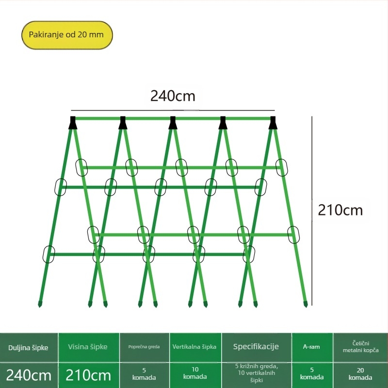[Su Su Su] Stalak za penjanje za krastavce, štap za grah, stalak za rajčice, povrće, stalak za povrće, potpora za biljke