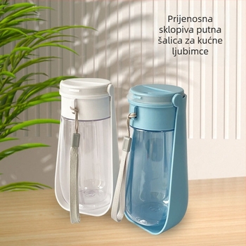 Čaša za vodu za kućne ljubimce, čaša, hranilica za vodu, sklopiva čaša za vodu, čaša za piće za pse, prijenosna čaša za kućne ljubimce s preklopnim poklopcem
