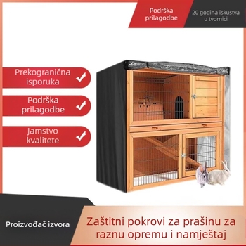 Navlake za zečeve za vanjsku dvokatnu šupu za kućne ljubimce, zaštitu od sunca i prašine, otpornu na kišu i vjetar, zaštitnu navlaku za kavez za zečeve