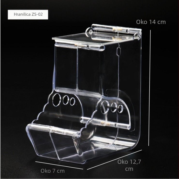 Kutija za hranu za hrčke može se pričvrstiti, posuda za hranu za vjeverice i ježeve, automatska hranilica za hrčke ZS, otporna na prevrtanje