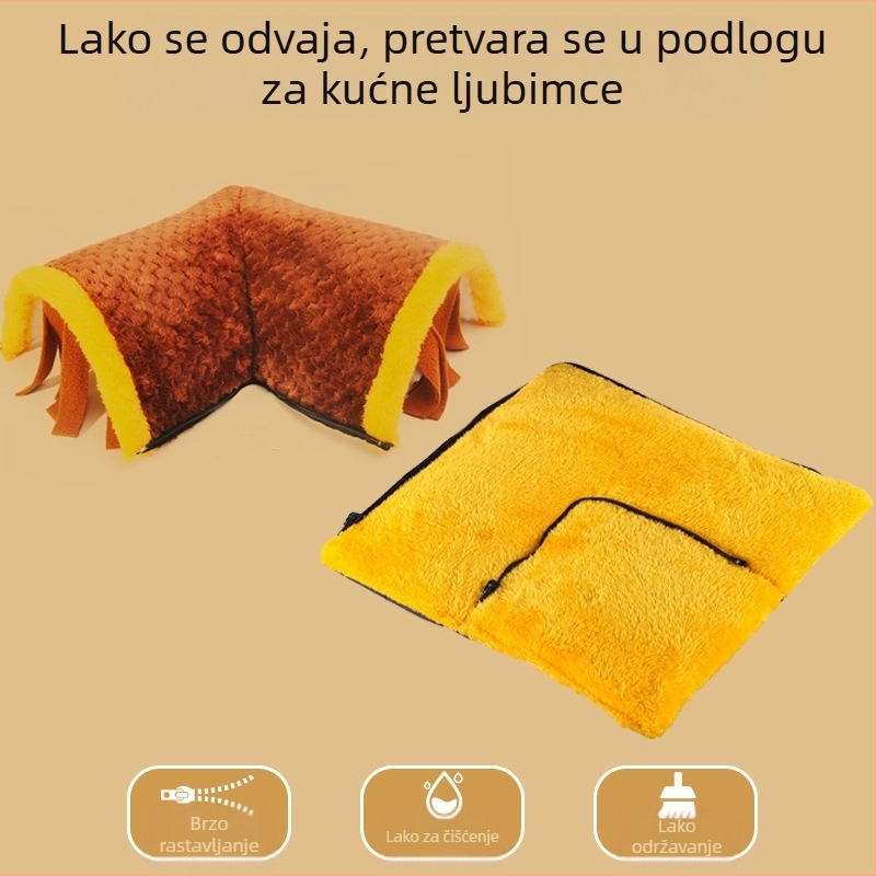 Prekogranično pamučno gnijezdo za zamorce, zabavno za male kućne ljubimce, kanalski zec, Totoro vjeverica, toplo gnijezdo za spavanje, nizozemsko gnijezdo za bušenje tunela za svinje