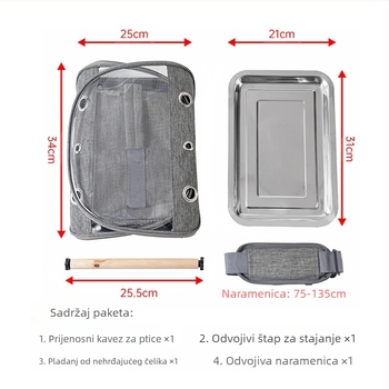 Prekogranična torba za ptice, prijenosni kavez za ptice, vodootporni kavez za hrčka, papigu, sklopivi golub, čvorak, kućni ljubimac, crni feniks, torba za izlet