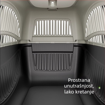Kutija za mačke s zračnom kutijom, prijenosni kavez za mačke, vrećica za mačke, kutija za kućne ljubimce za automobil, kavez za pse, prijenosna plastična kutija za mačke