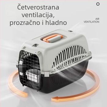 Kutija za mačke s zračnom kutijom, prijenosni kavez za mačke, vrećica za mačke, kutija za kućne ljubimce za automobil, kavez za pse, prijenosna plastična kutija za mačke