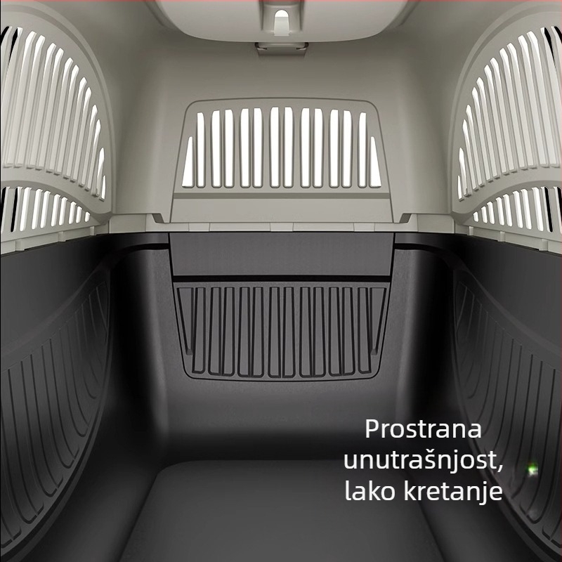 Kutija za mačke s zračnom kutijom, prijenosni kavez za mačke, vrećica za mačke, kutija za kućne ljubimce za automobil, kavez za pse, prijenosna plastična kutija za mačke