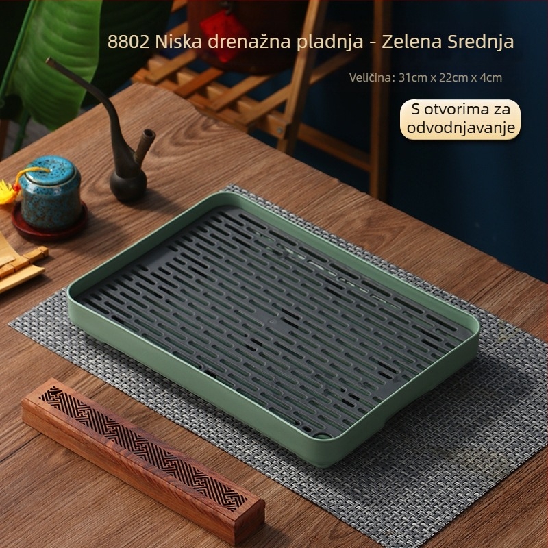 Putni poslužavnik za čaj, kutija za pohranu auto-poslužavnika za čaj, mala veličina, plastični poslužavnik za čaj, prijenosni poslužavnik za čaj, mali poslužavnik za čaj za jednu osobu