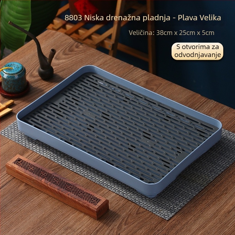 Putni poslužavnik za čaj, kutija za pohranu auto-poslužavnika za čaj, mala veličina, plastični poslužavnik za čaj, prijenosni poslužavnik za čaj, mali poslužavnik za čaj za jednu osobu