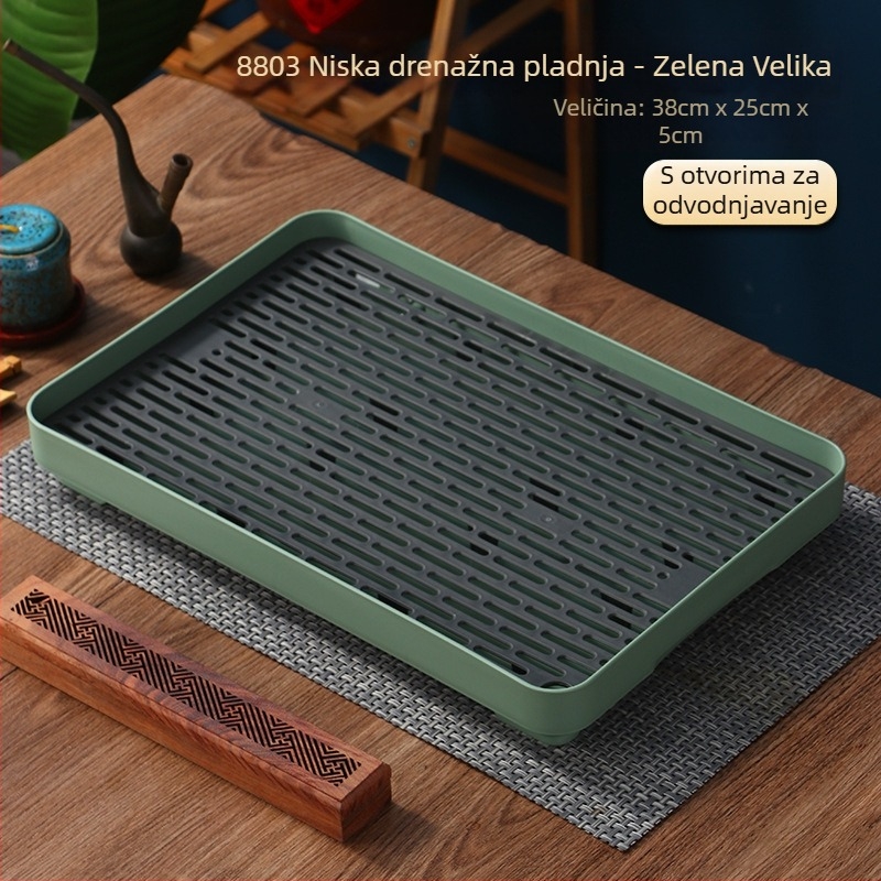 Putni poslužavnik za čaj, kutija za pohranu auto-poslužavnika za čaj, mala veličina, plastični poslužavnik za čaj, prijenosni poslužavnik za čaj, mali poslužavnik za čaj za jednu osobu