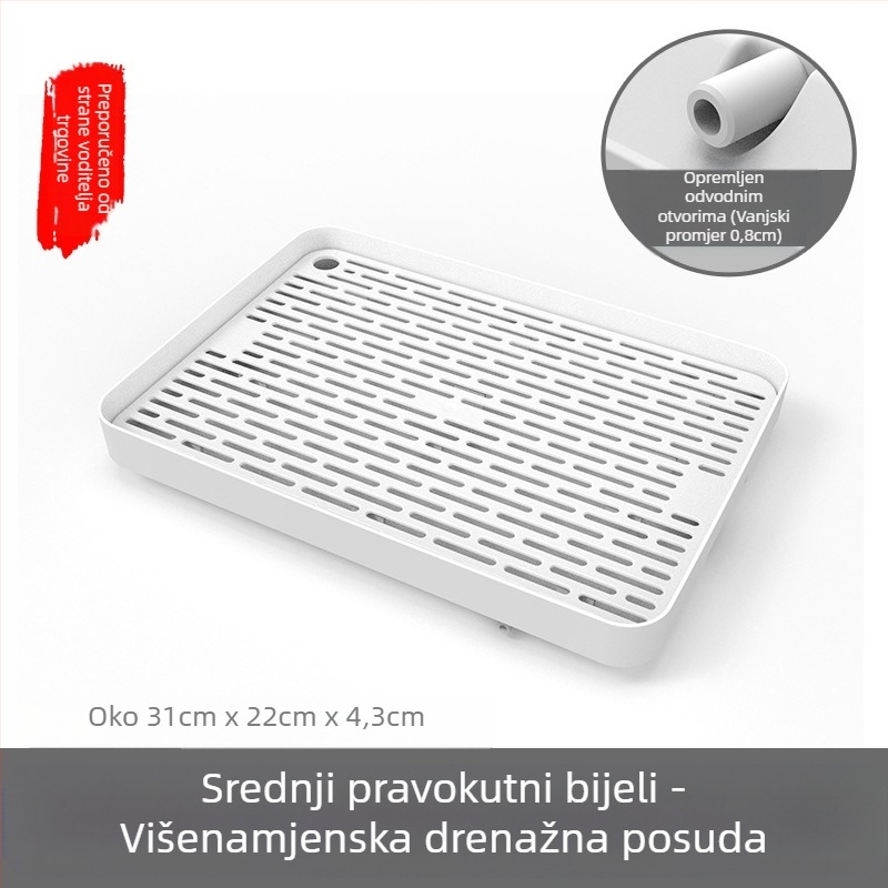 Putni poslužavnik za čaj, kutija za pohranu auto-poslužavnika za čaj, mala veličina, plastični poslužavnik za čaj, prijenosni poslužavnik za čaj, mali poslužavnik za čaj za jednu osobu