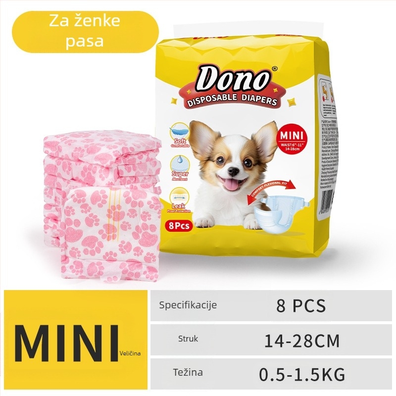 DONO'S DIARY pelene za pse, mužjaci, kuje, fiziološke hlače, pelene za kućne ljubimce u dnevniku rasta kućnih ljubimaca
