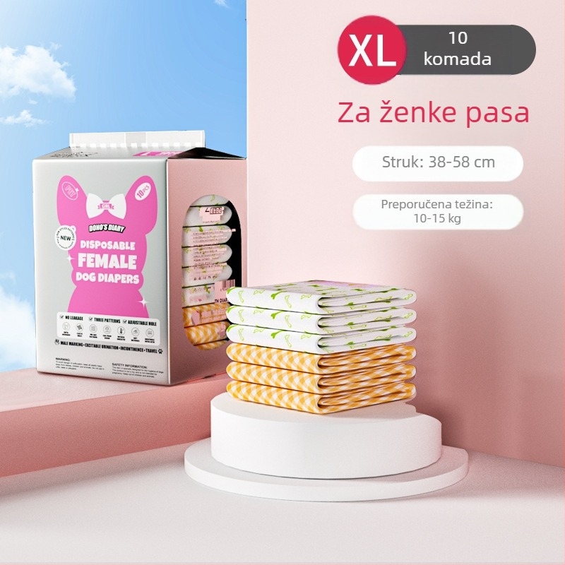 DONO'S DIARY pelene za pse, mužjaci, kuje, fiziološke hlače, pelene za kućne ljubimce u dnevniku rasta kućnih ljubimaca