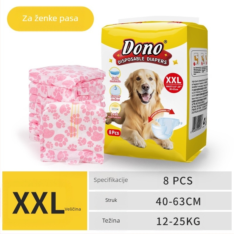 DONO'S DIARY pelene za pse, mužjaci, kuje, fiziološke hlače, pelene za kućne ljubimce u dnevniku rasta kućnih ljubimaca
