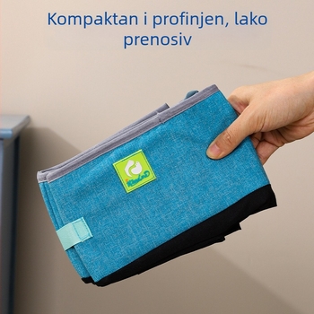 Poluzatvorena sklopiva kutija za mačji pijesak, prekogranična prijenosna vodootporna Oxford tkanina, otvoreni mačji WC, prevelika kutija za pijesak