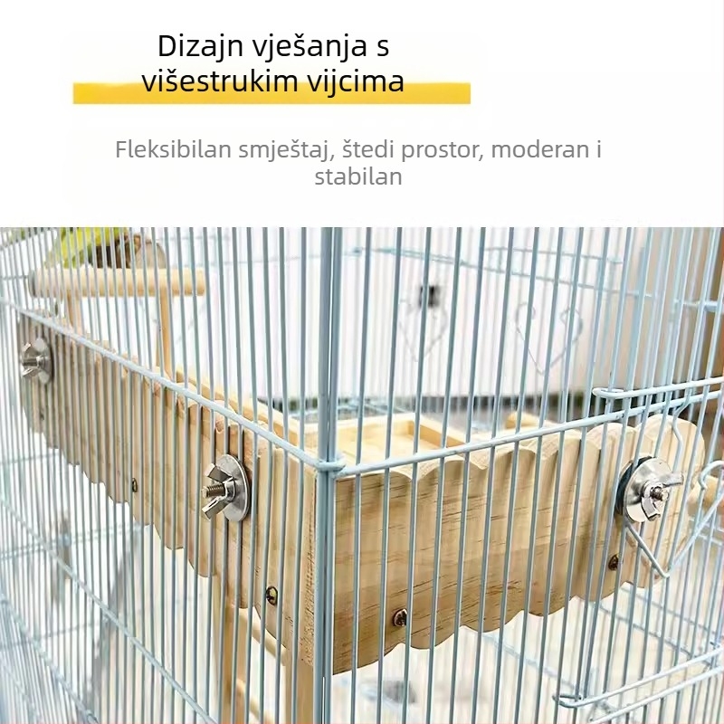 Crni feniks božur papiga krevet od punog drveta tigrova koža penjanje stepenice stjenica platforma platforma ptičji kavez ukras pribor za ptice