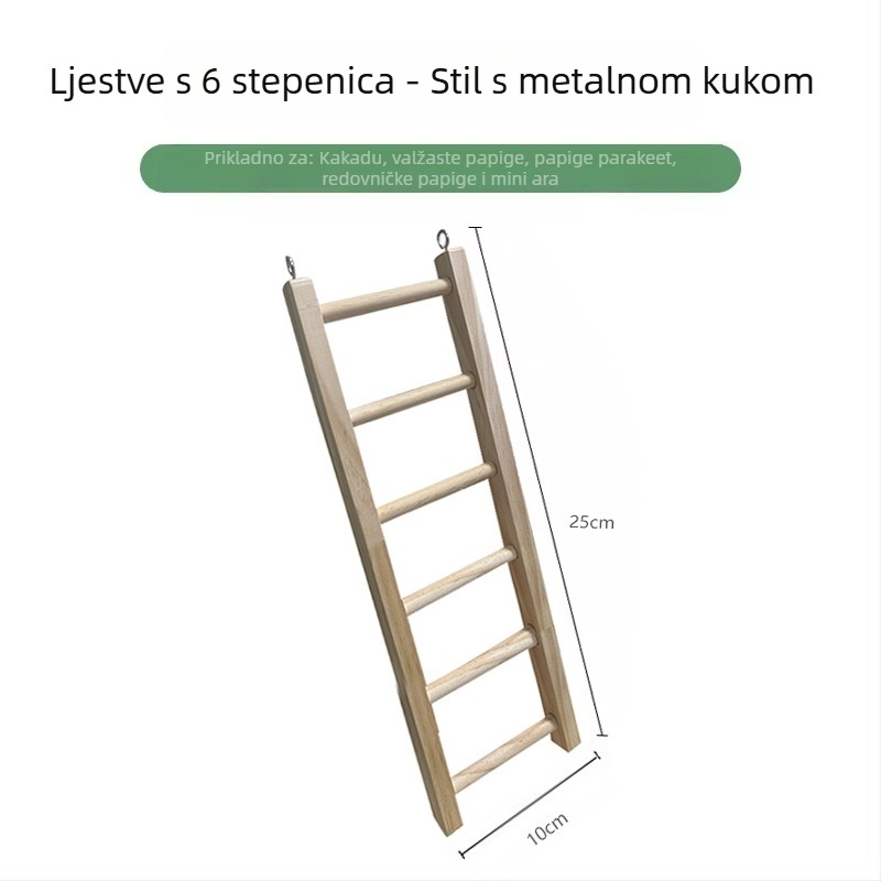 Crni feniks božur papiga krevet od punog drveta tigrova koža penjanje stepenice stjenica platforma platforma ptičji kavez ukras pribor za ptice