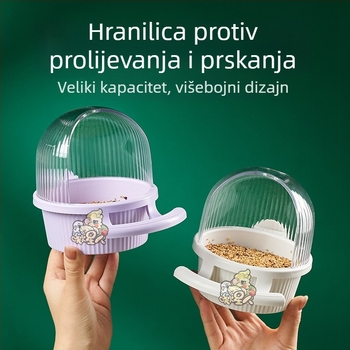 Hranilica za ptice, vodootporna posuda za hranu, makroni s stalkom od vrpce, kavez s unutarnjim fiksnim križem, svileni kavez za ptice, kutija za hranu velikog kapaciteta