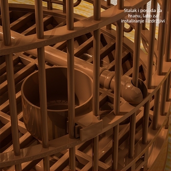 Kavez za ptice za dom, velika luksuzna vila, vintage plastični kavez za nošenje, božur, tigrova koža, biserni kavez za papige