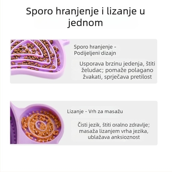 Besplatna dostava podloga za mačje kandže velikog kapaciteta, zdjela za sporu hranu za mačke i pse, podloga za lizanje s vakuumskom čašicom, hrana za mačke i pse protiv udaraca