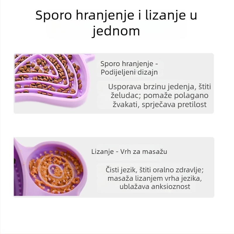 Besplatna dostava podloga za mačje kandže velikog kapaciteta, zdjela za sporu hranu za mačke i pse, podloga za lizanje s vakuumskom čašicom, hrana za mačke i pse protiv udaraca