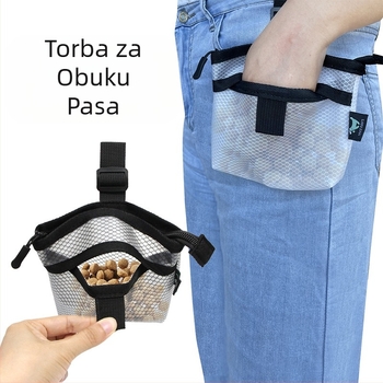Prijenosna torba za struk za dresuru kućnih ljubimaca, vrećica za grickalice za pse, mreža za hodanje, dresuru pasa, vrećica za hranjenje hrane za pse, pribor za dresuru pasa na otvorenom